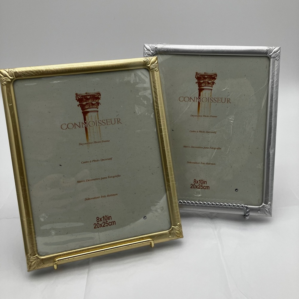 Connoisseur Photo Frame Set 8x10 Gold Silver Ornate Decorative 2 Pack
